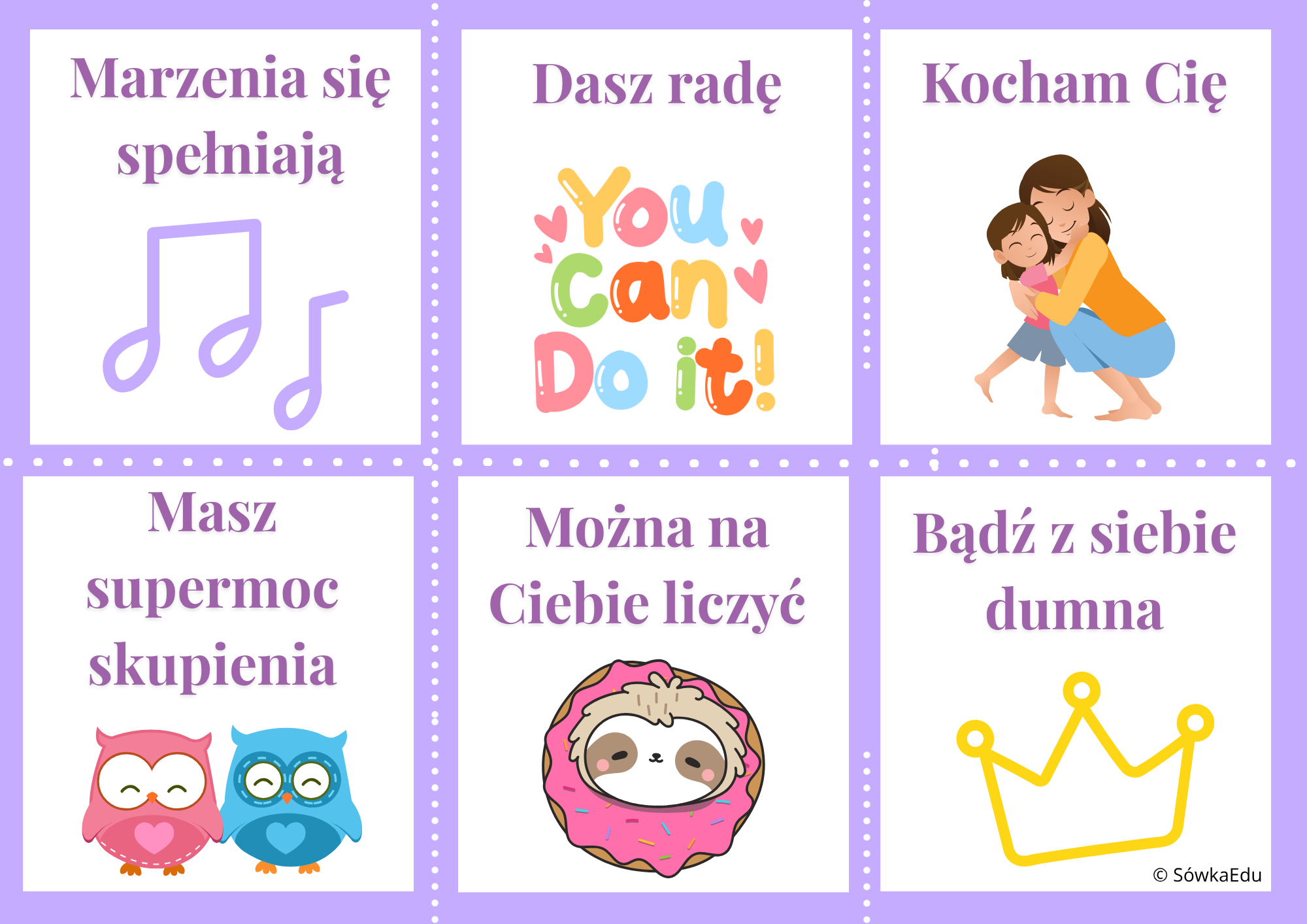 Fiszki motywacyjne do śniadaniówki dla dziewczynek (PDF) - obrazek 3