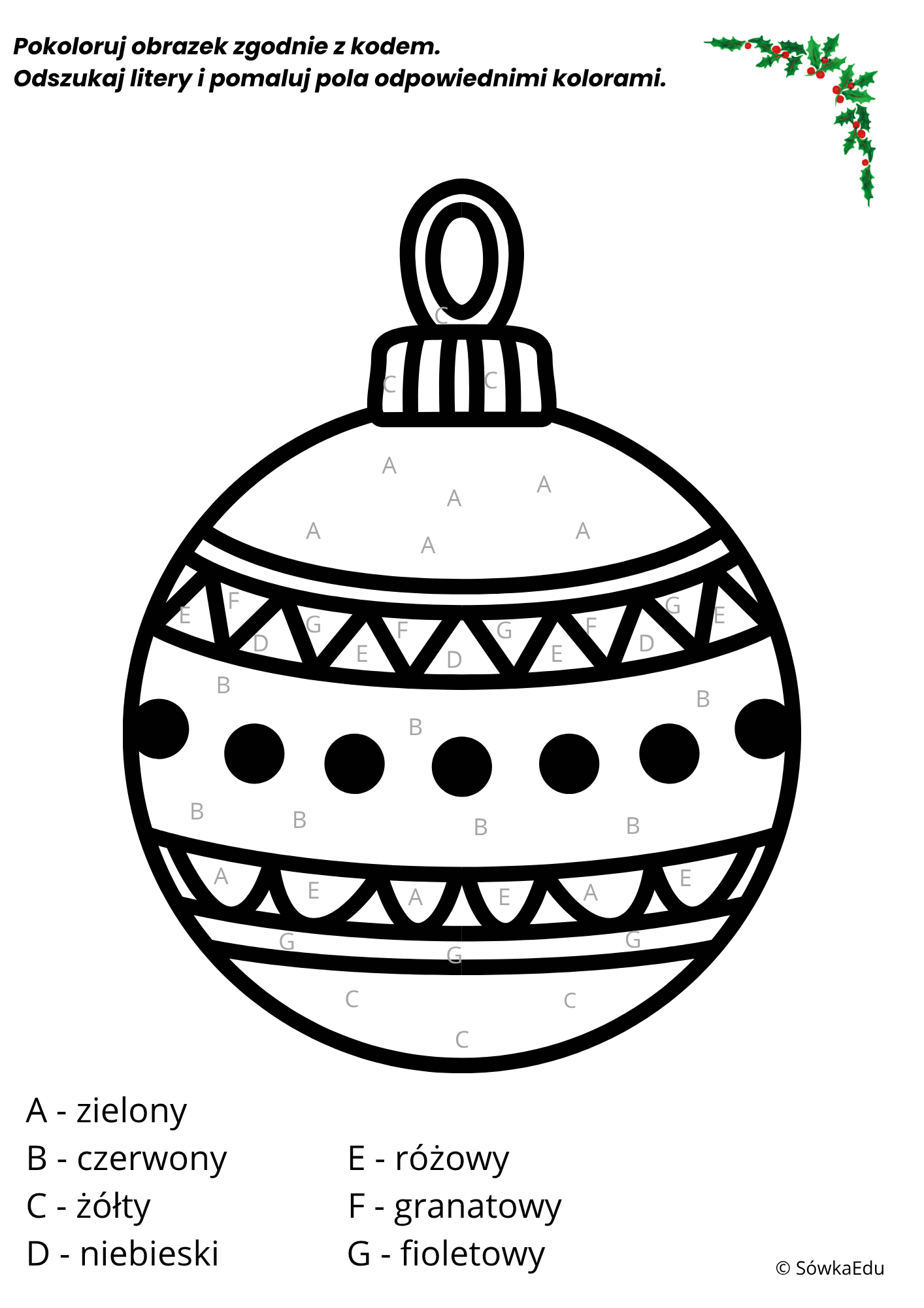 Świąteczne karty pracy do druku — 15 stron PDF dla dzieci - obrazek 3