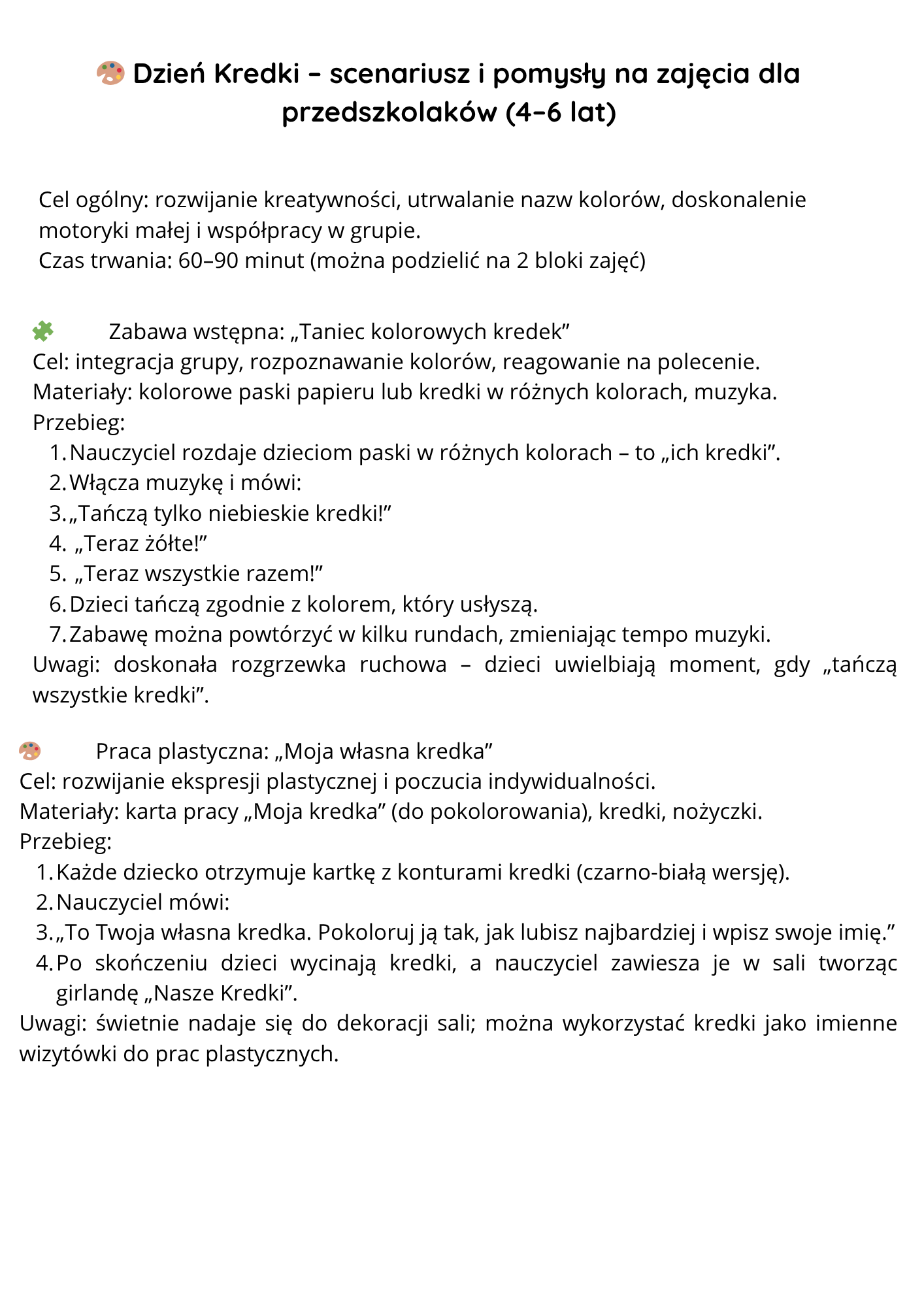 Dzień Kredki – scenariusz i materiały do druku dla przedszkola - obrazek 6