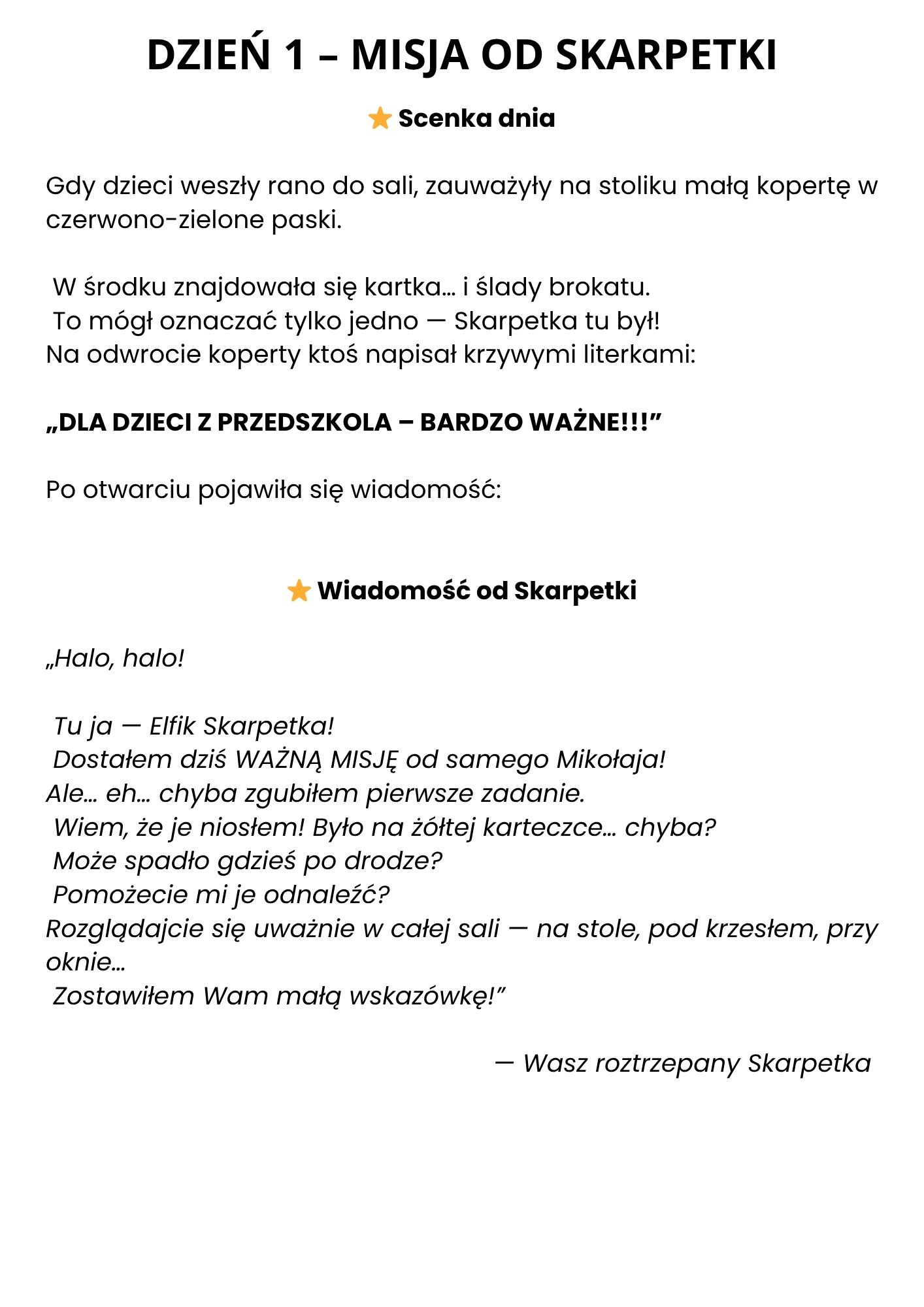 Elfik Skarpetka i Świąteczne Zamieszanie – zestaw 24 dni zabaw - obrazek 4