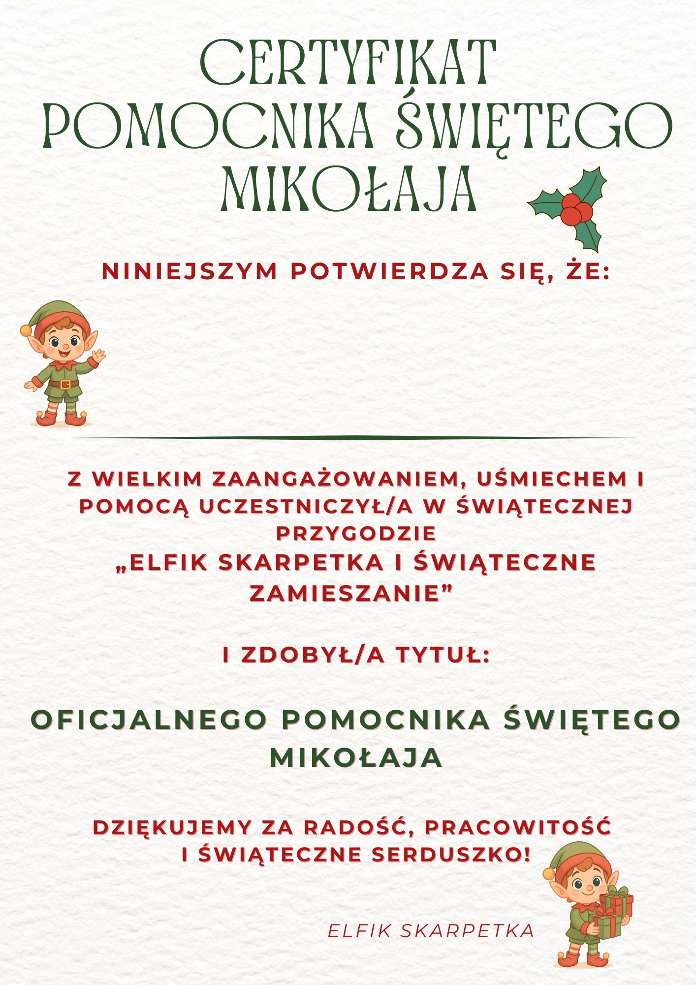 Elfik Skarpetka i Świąteczne Zamieszanie – zestaw 24 dni zabaw - obrazek 5