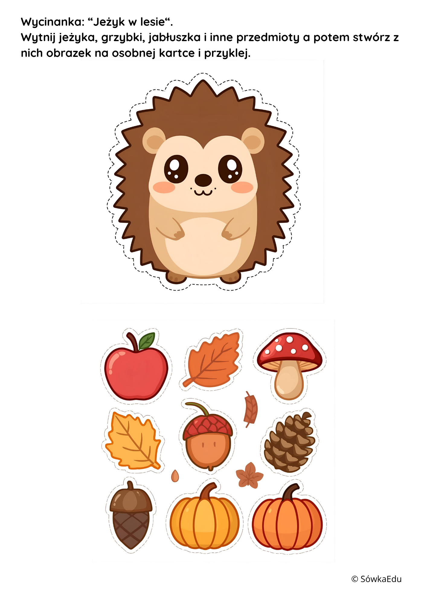 Dzień Jeża – karty pracy PDF do druku (przedszkole, zerówka) - obrazek 2