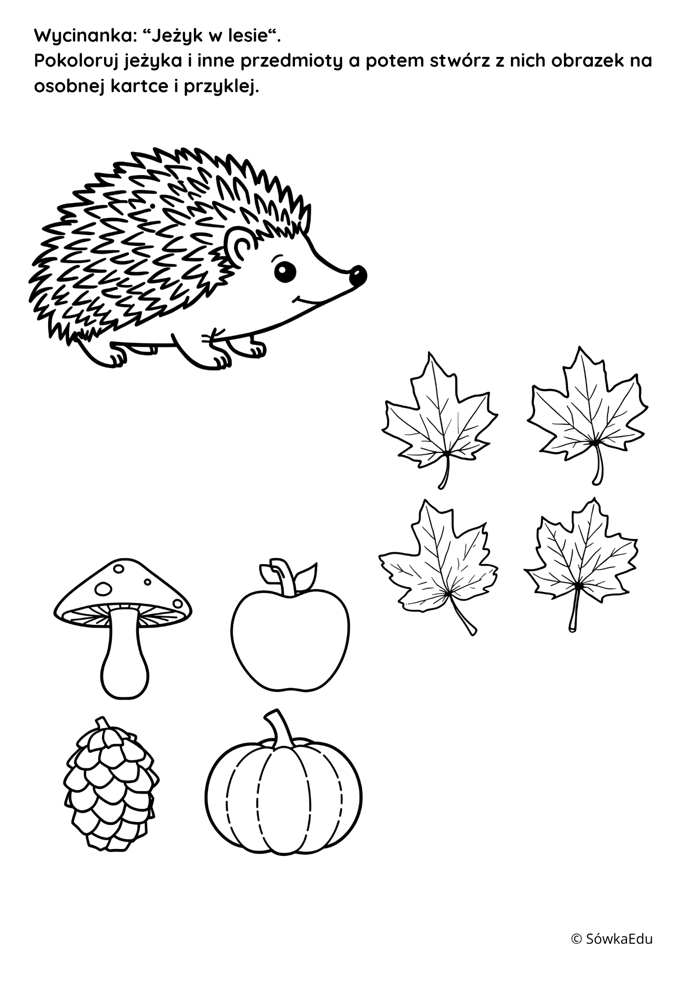 Dzień Jeża – karty pracy PDF do druku (przedszkole, zerówka) - obrazek 8