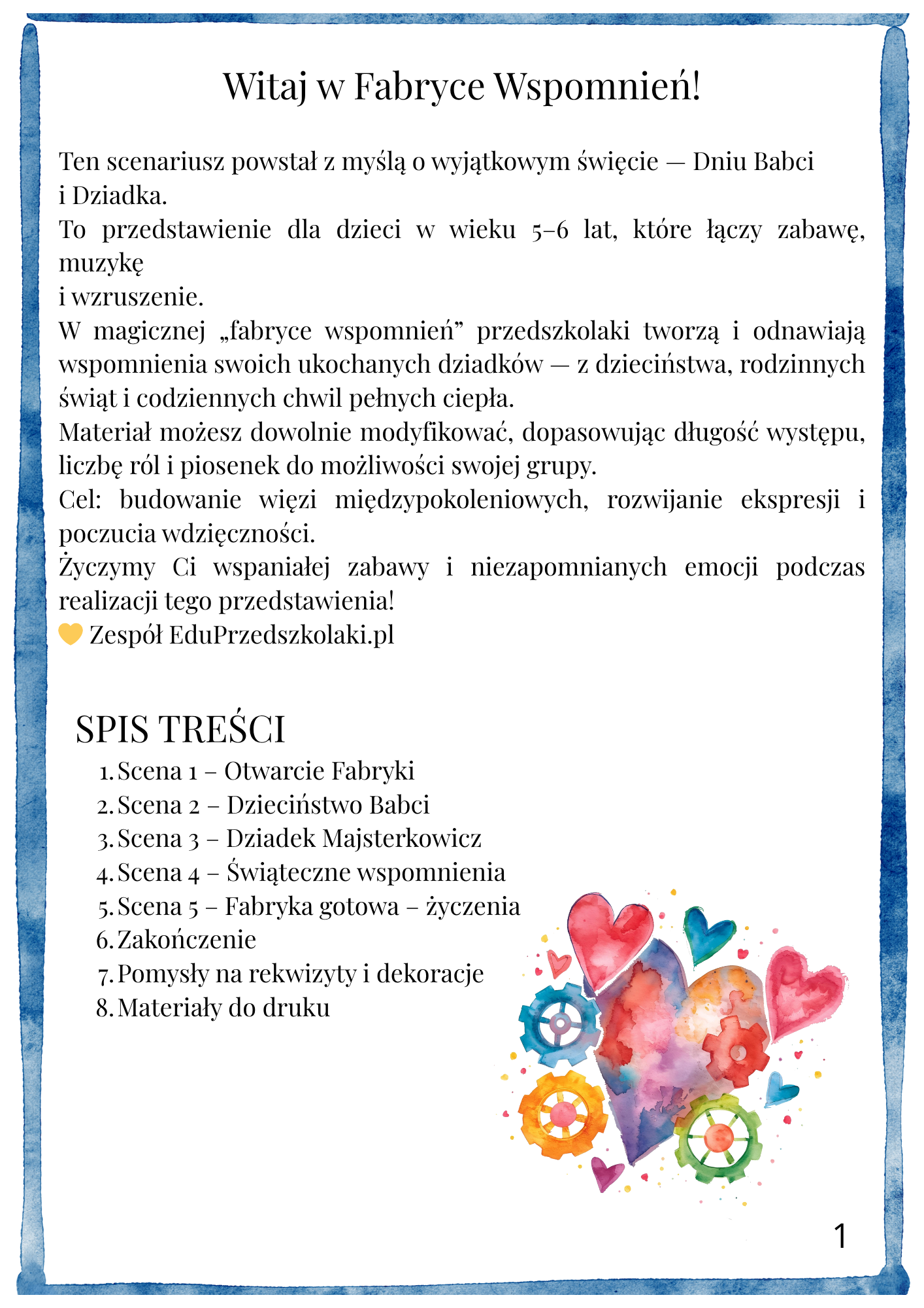 „Fabryka Wspomnień” – Scenariusz na Dzień Babci i Dziadka - obrazek 3